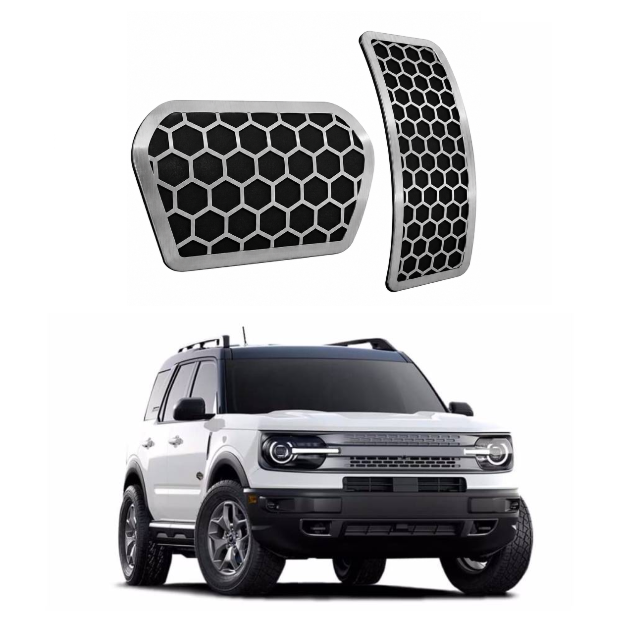 Pedaleira em Aço Inox Ford Bronco Automática Urban