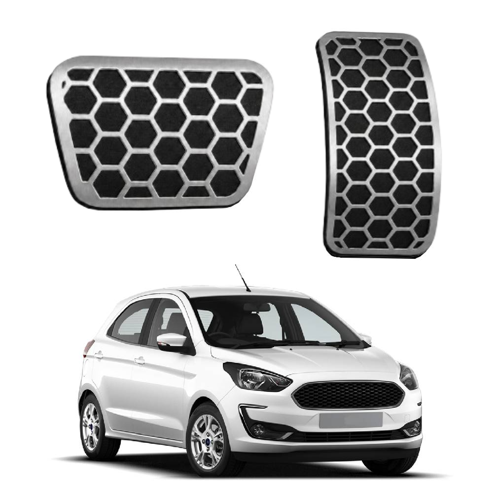 Pedaleira Urban em aço inox Ford Ecosport Ka New Fiesta AT Todos os anos