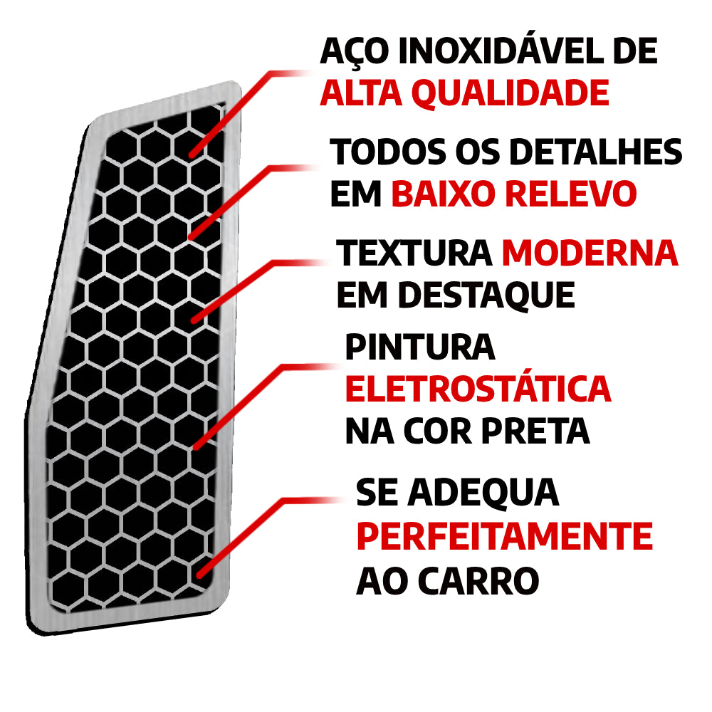 Descanso de Pé em Aço Inox Chevrolet Onix / Onix Plus 2020 em Diante Urban