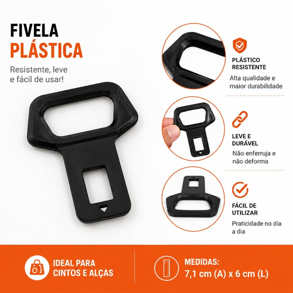 Fivela de Cinto Anti Som design universal