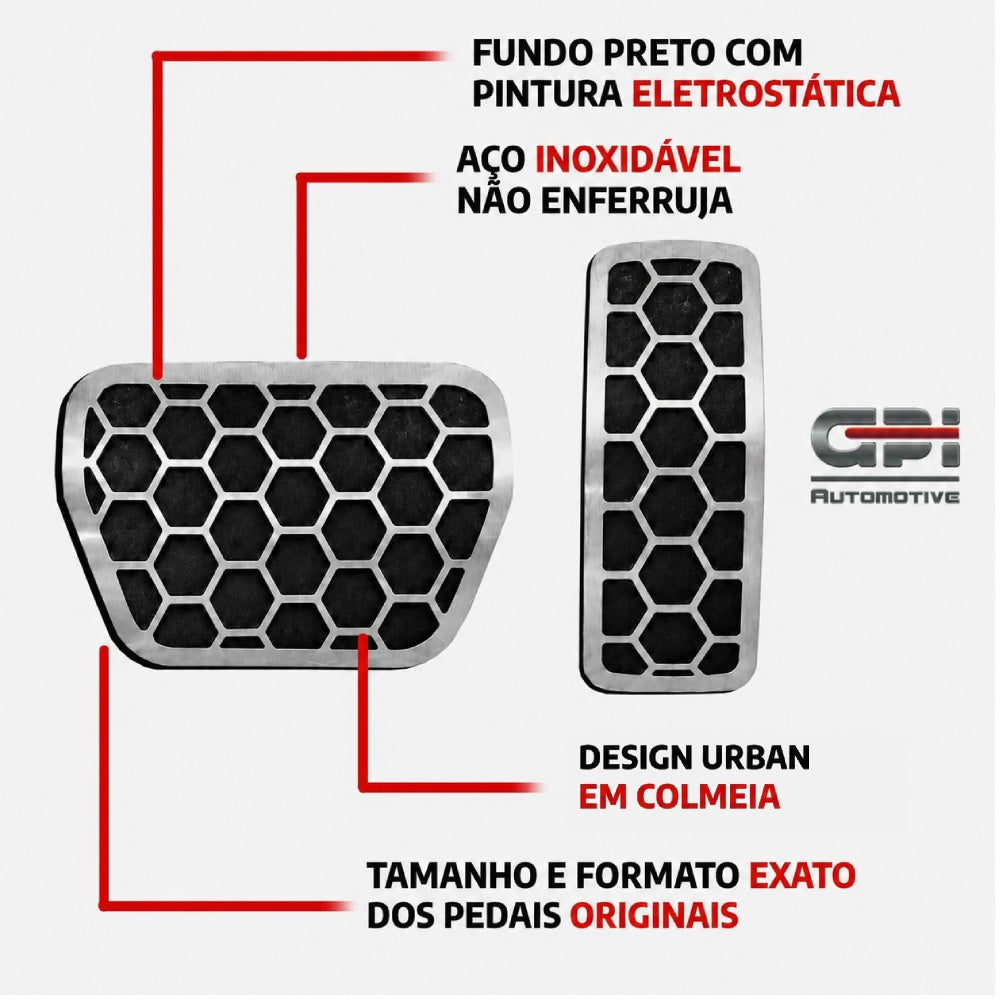 Pedaleira em aço inox Omoda E5 Urban AT Todos os anos