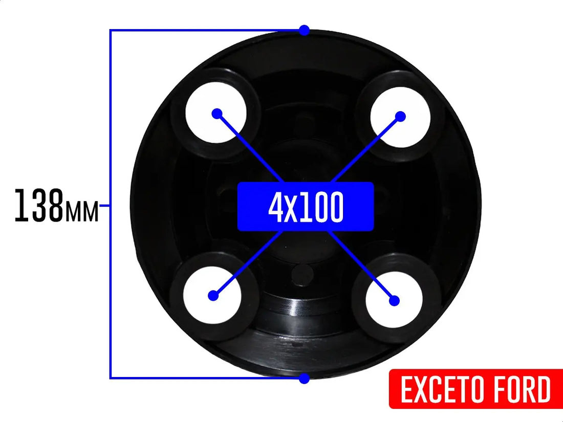 Kit Calotinhas new black Chevrolet Aro 13, 14 e 15 - Emblema Prata