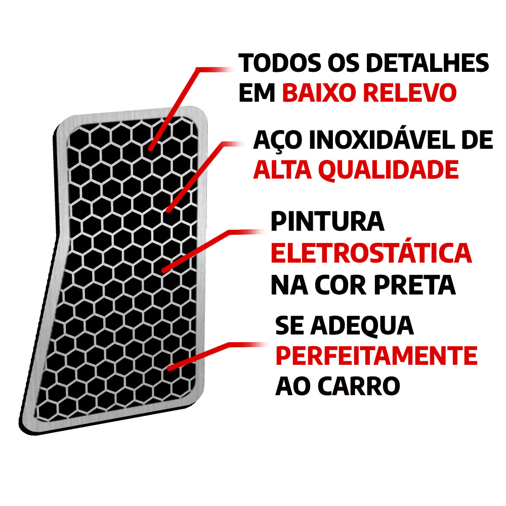 Descanso de Pé em Aço Inox GWM Haval H6 Todos os Anos Urban