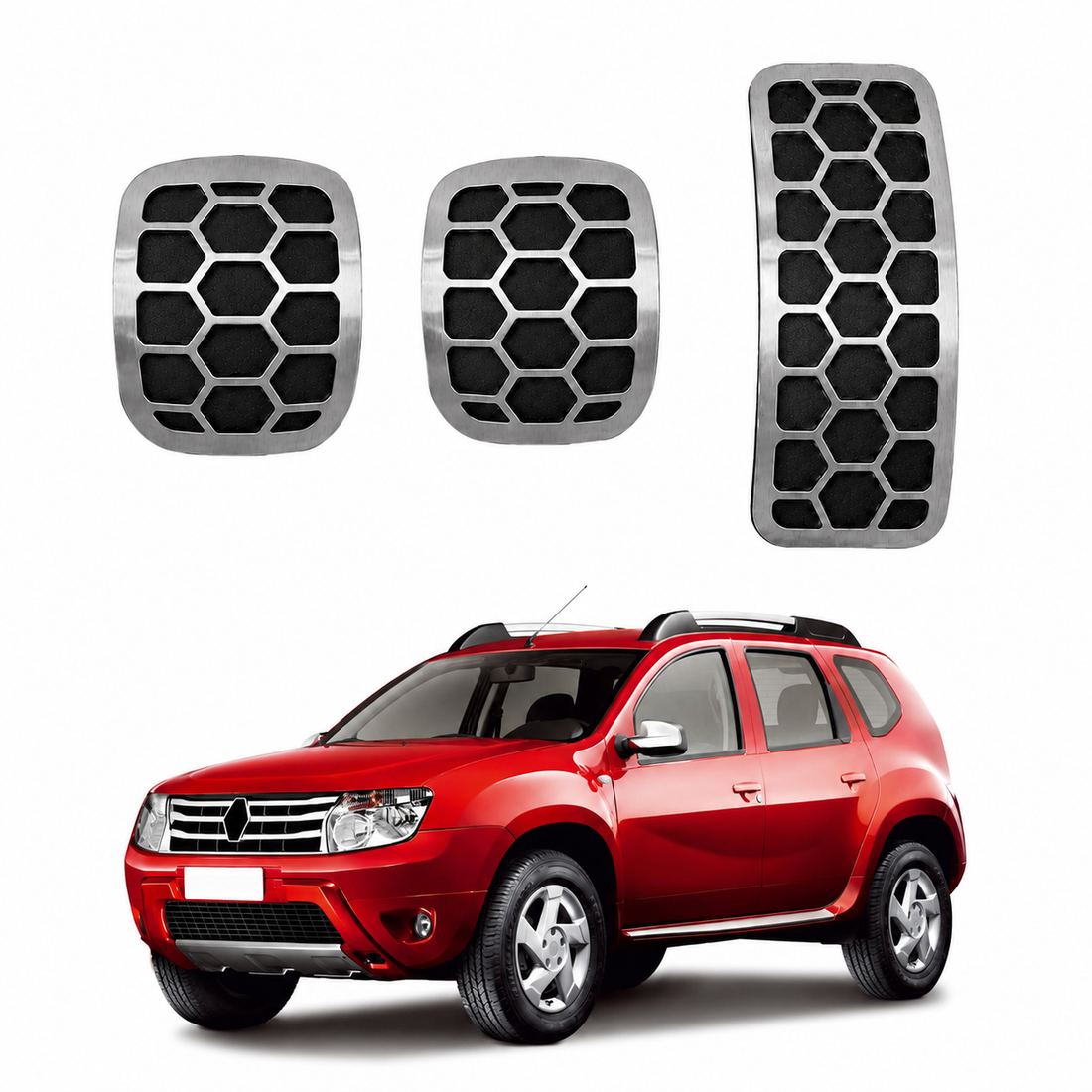 Pedaleira em aço inox Renault Captur Oroch Duster (2012 2020) Urban MT Todos os anos
