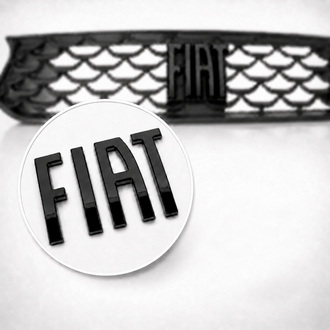 Emblema Fiat Black Piano Grade Cronos Argo e Mobi 2021 Em Diante