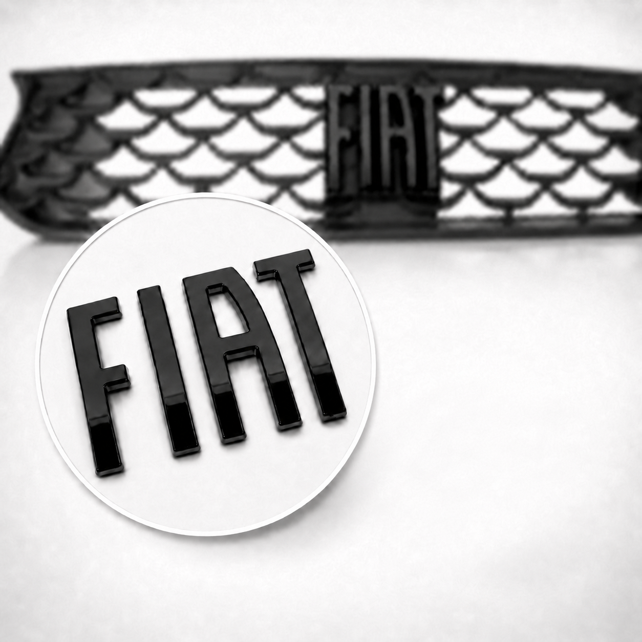 Emblema Fiat Black Piano Grade Cronos Argo e Mobi 2021 Em Diante