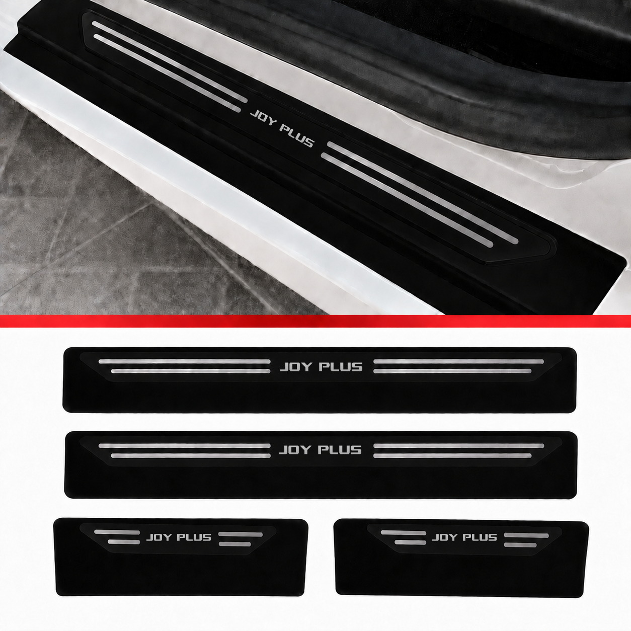 Kit soleira baixo relevo em aço inox Joy Plus - BLACK