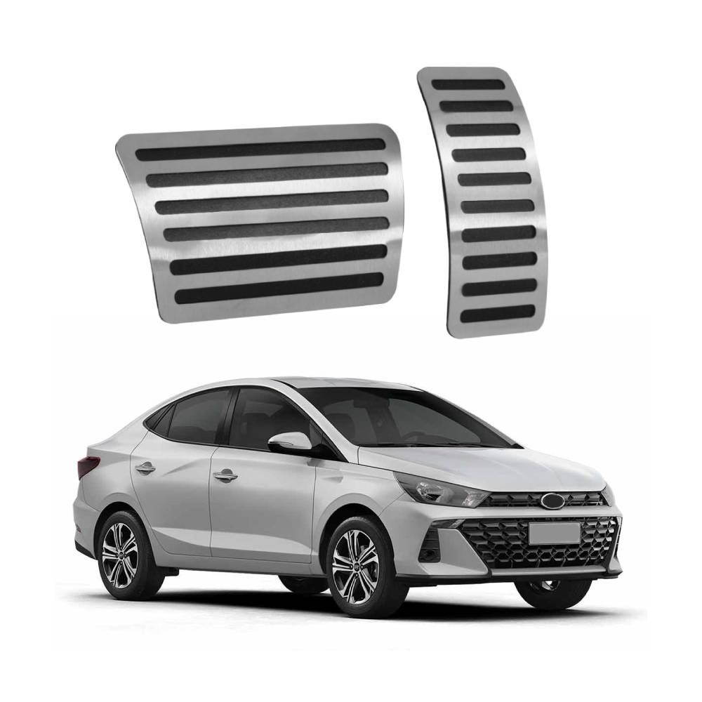 Pedaleira em Aço Inox Hyundai HB20S