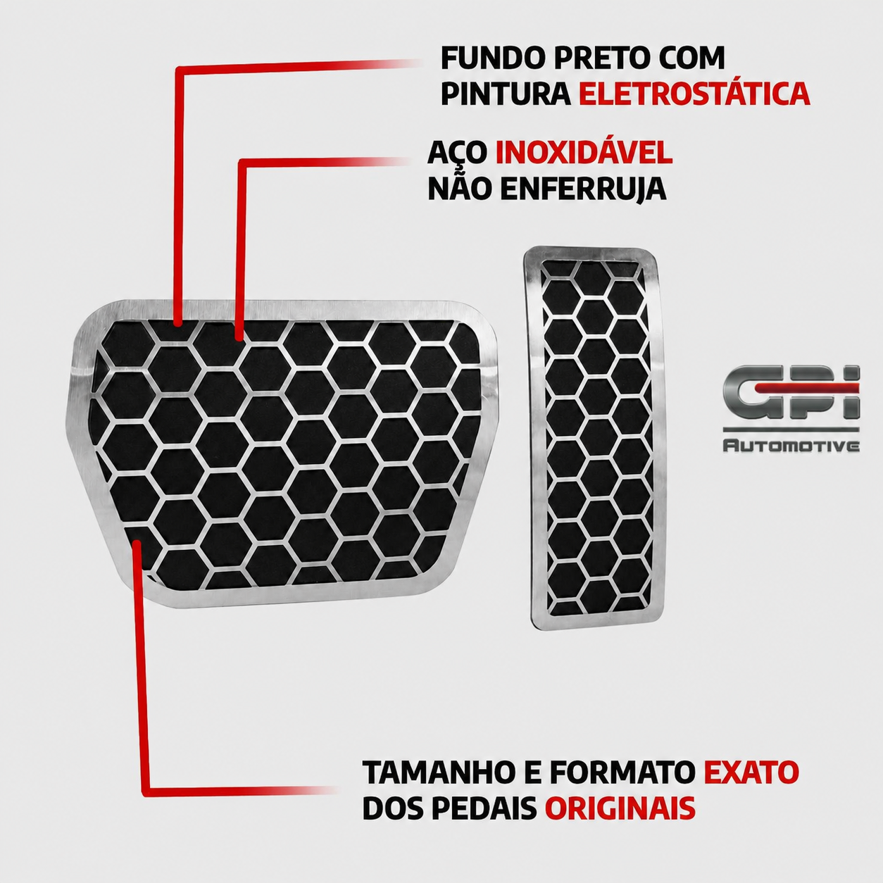 Pedaleira Chery Tiggo 2 / Tiggo 3X / Tiggo 5X / Tiggo 7 / Tiggo 8 / Arrizo 5 / Arrizo 6 Urban