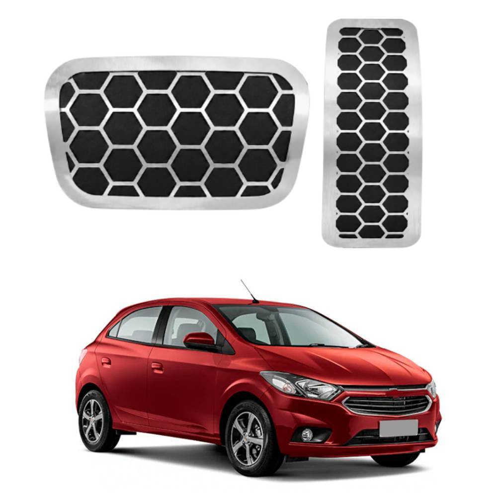 Pedaleira em aço inox Chevrolet Tracker Onix Urban AT 2020 em diante