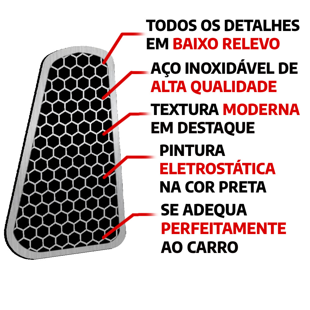 Descanso de Pé em Aço Inox Chery iCar