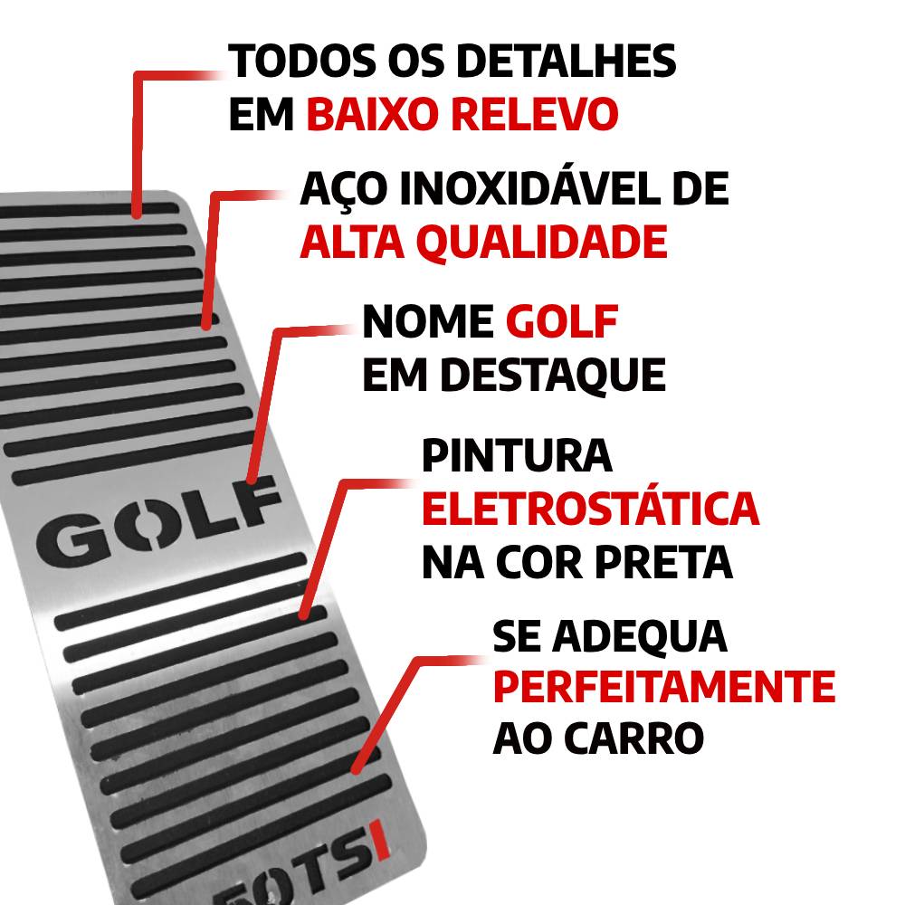Descanso E Pedaleira Lisa Mt Volkswagen Golf - 1