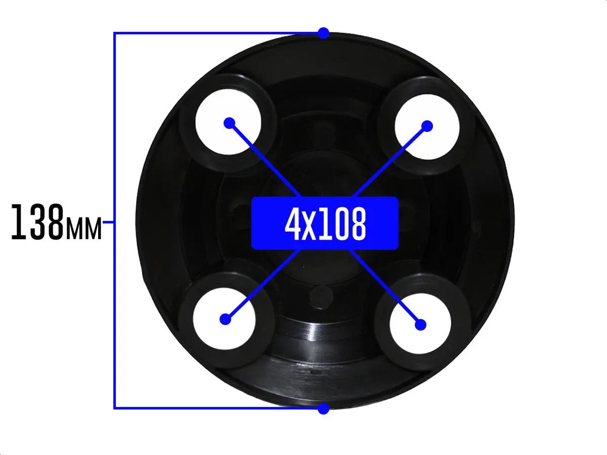 Kit Calotinhas new black Citroen C3 C4 Todos modelos Aro 13, 14 e 15 - Emblema Prata