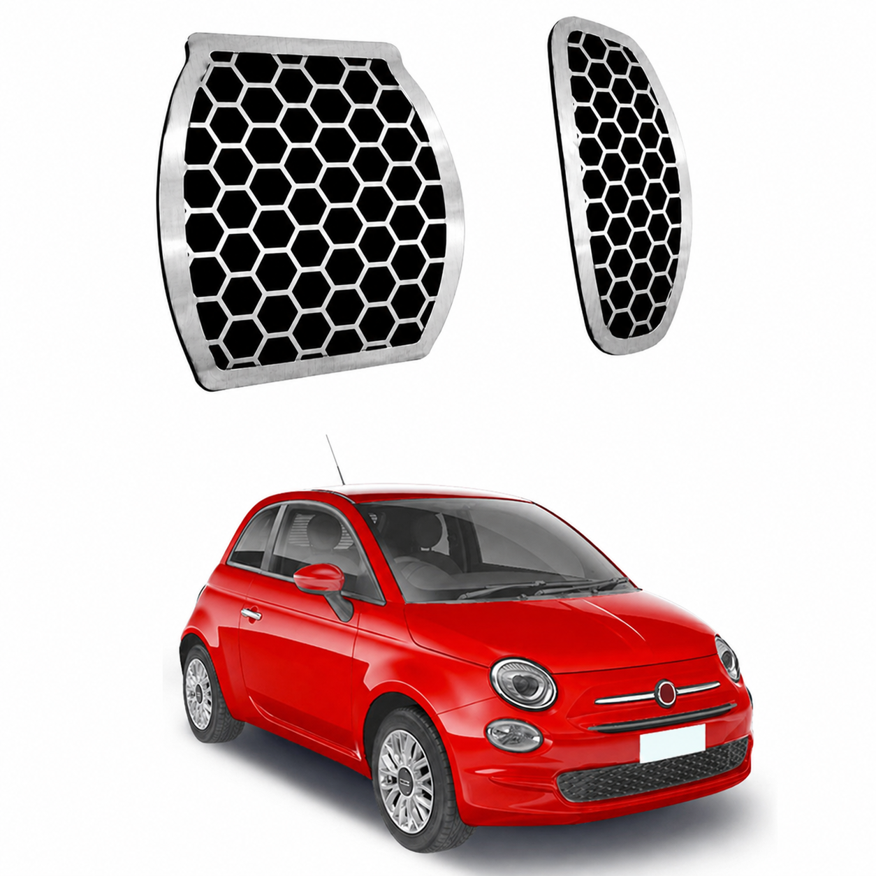 Pedaleira em aço inox Fiat 500 Urban AT Todos os anos