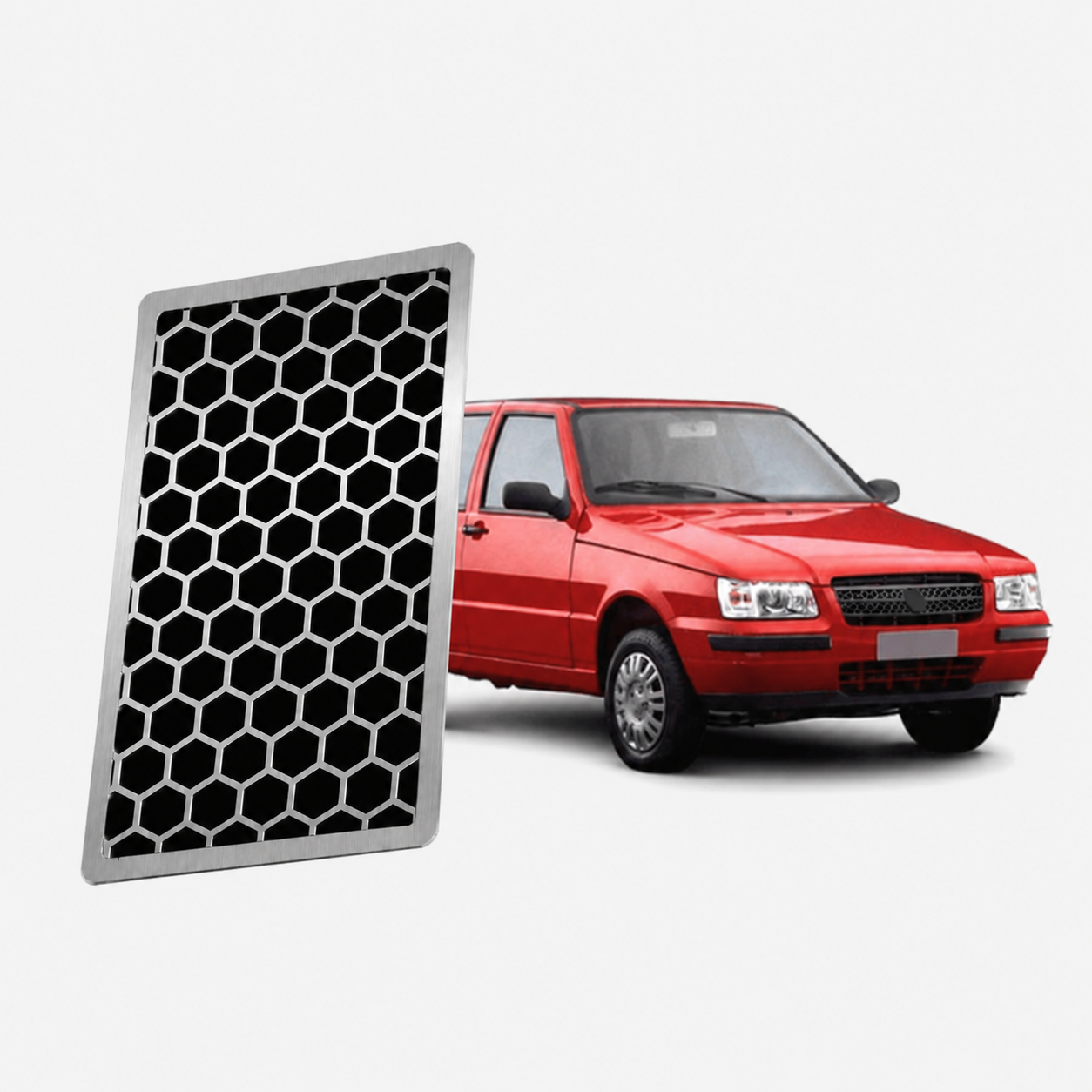 Descanso de pé em aço inox Fiat Uno - Urban 2005/2013