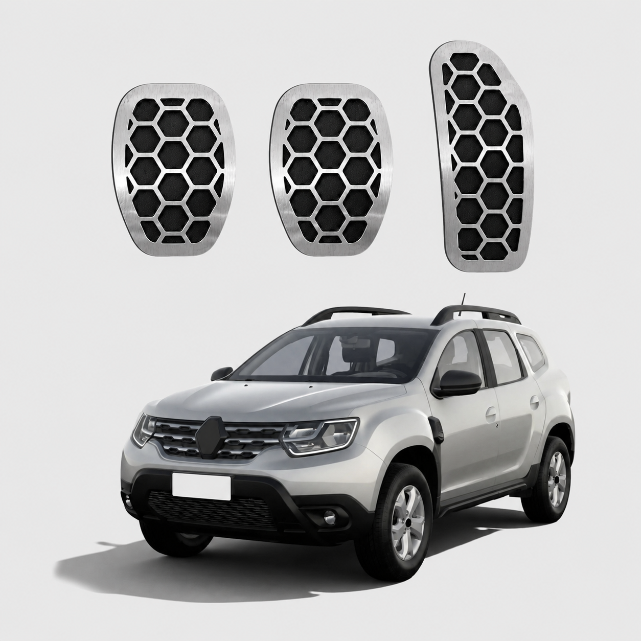 Pedaleira em aço inox Renault Duster (2021 ...) Urban MT Todos os anos