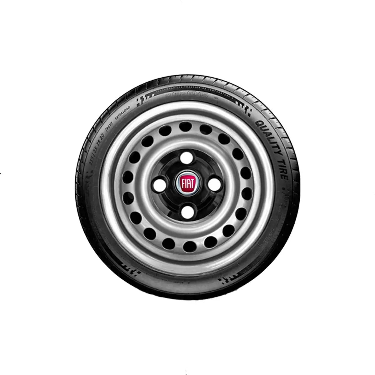 Kit Calotinhas new black Fiat Aro 13, 14 e 15 - Emblema Vermelho