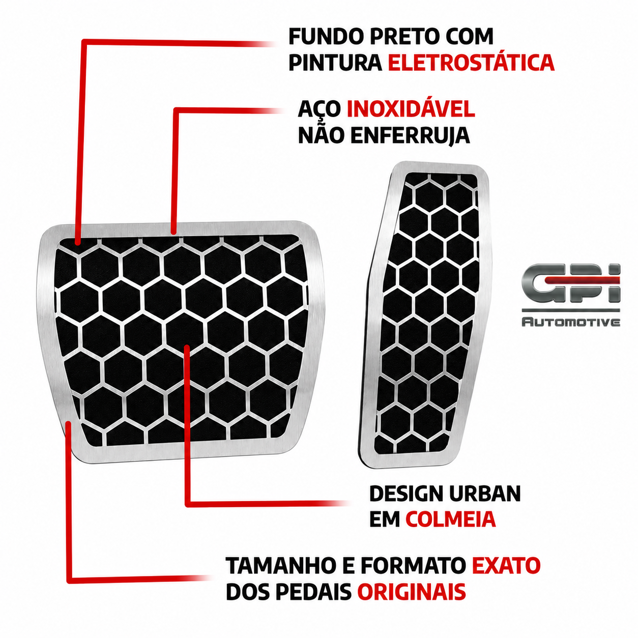 Pedaleira em aço inox Jeep Compass Renegade Commander Pulse Toro Urban AT Todos os anos
