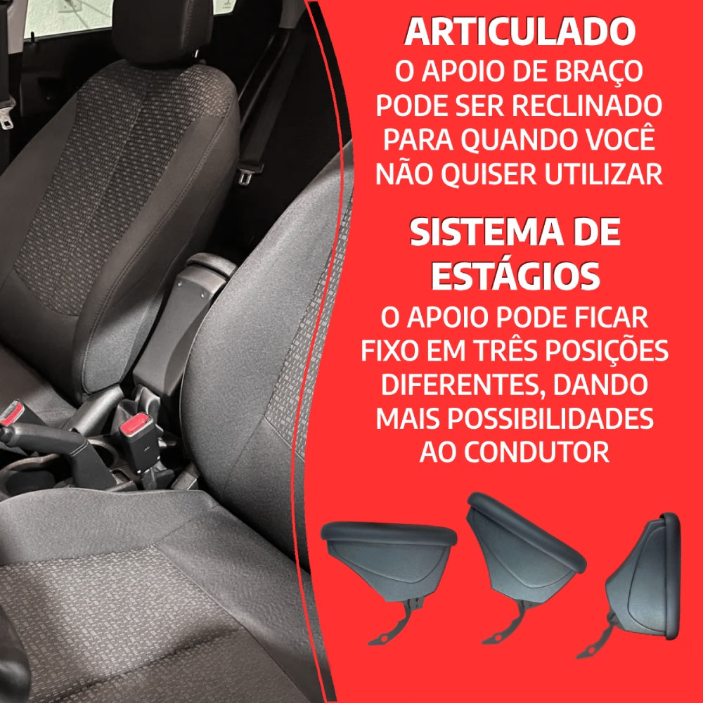 Apoio de Braço compatível com Uno Mille 1984/2012 e Palio 1996/2012
