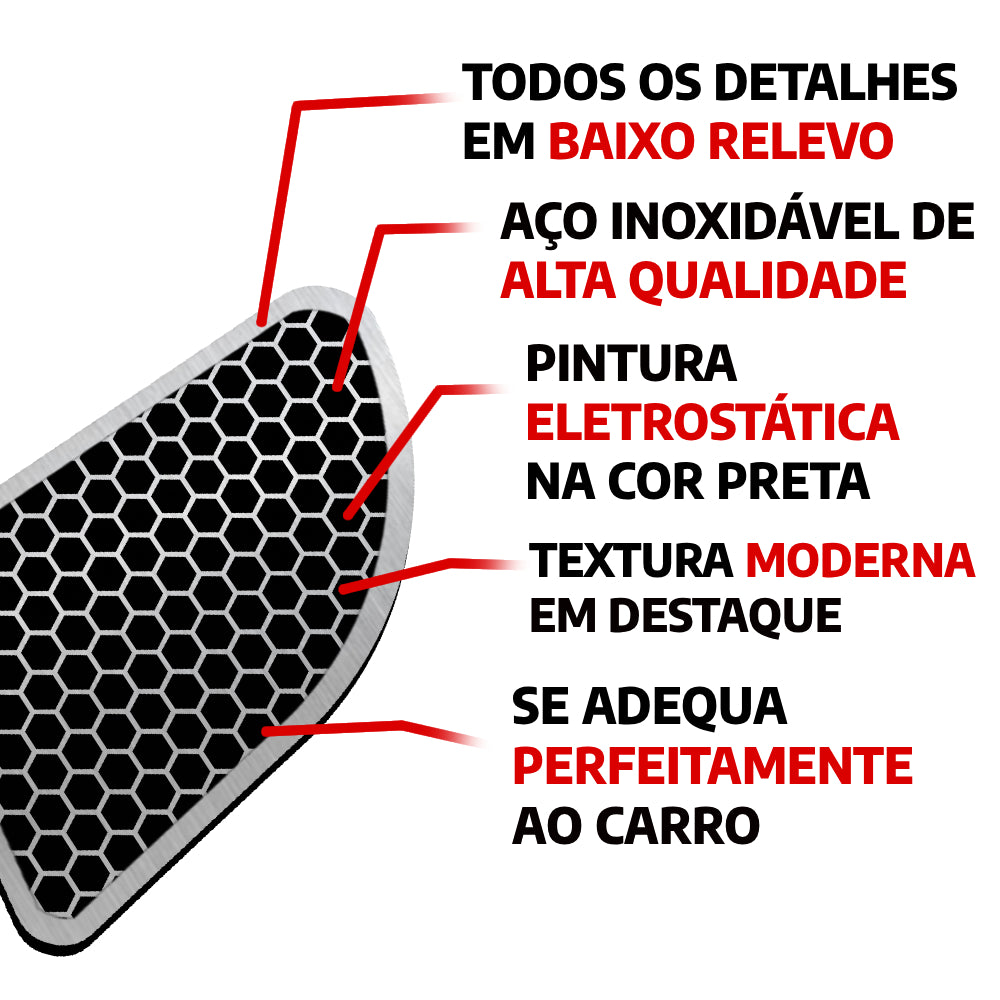 Descanso de Pé em Aço Inox Citroën C3 2022 em Diante Urban