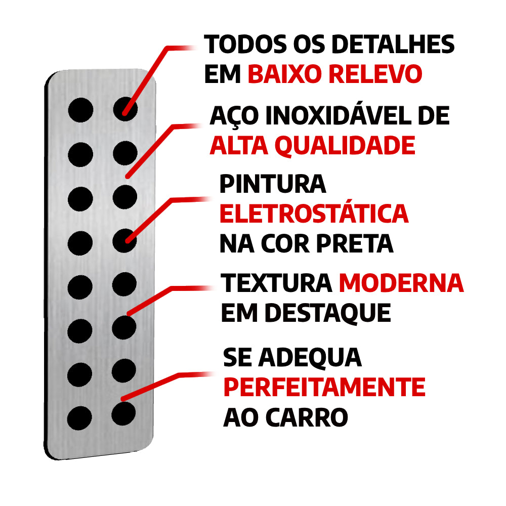 Descanso de Pé em Aço Inox Chevrolet Cruze / Cruze Turbo 2017 em Diante Urban