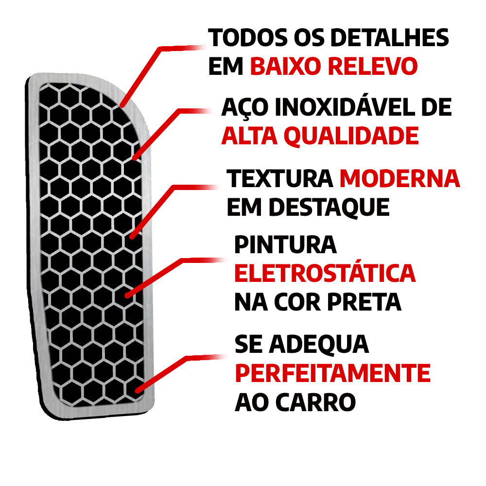 Descanso de Pé em Aço Inox Volkswagen Gol / Voyage / Saveiro Urban