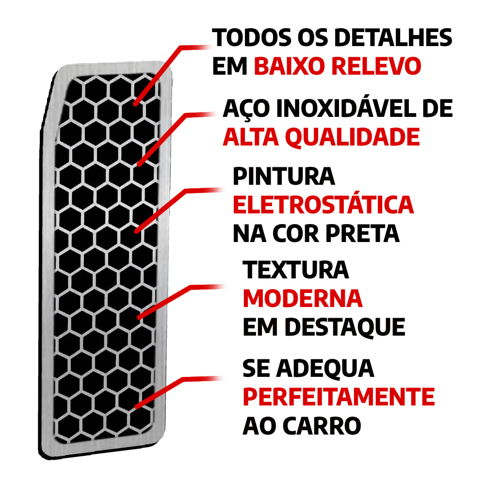 Descanso de Pé em Aço Inox Volkswagen Polo / Nivus / Virtus Urban