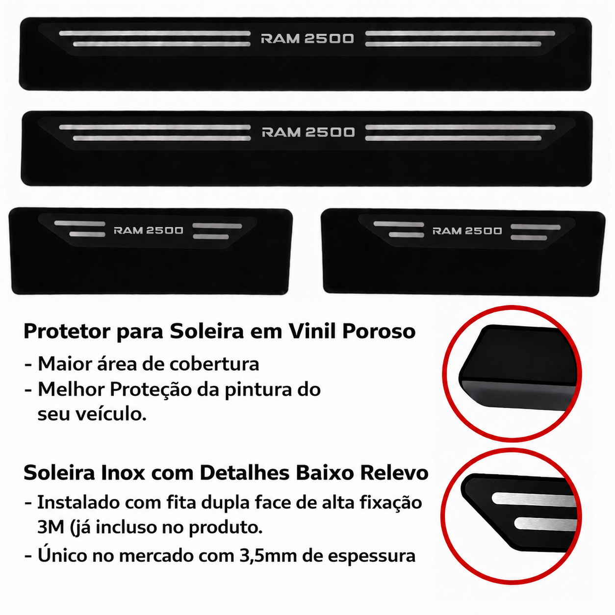 Soleira Black Dodge Ram 2500 - 4