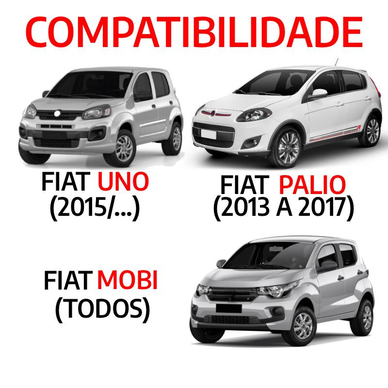 Descanso de Pé em Aço Inox Fiat Mobi / Uno / Palio Urban