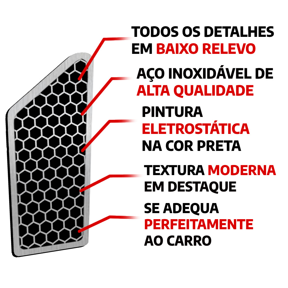 Descanso de Pé em Aço Inox Citroën C4 Cactus Urban