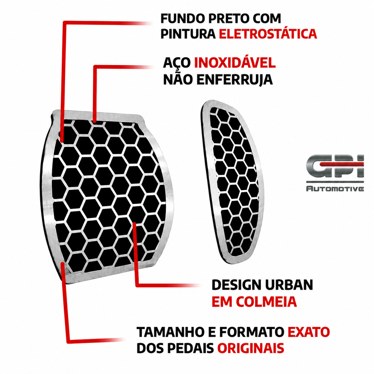 Pedaleira em aço inox Fiat 500 Urban AT Todos os anos