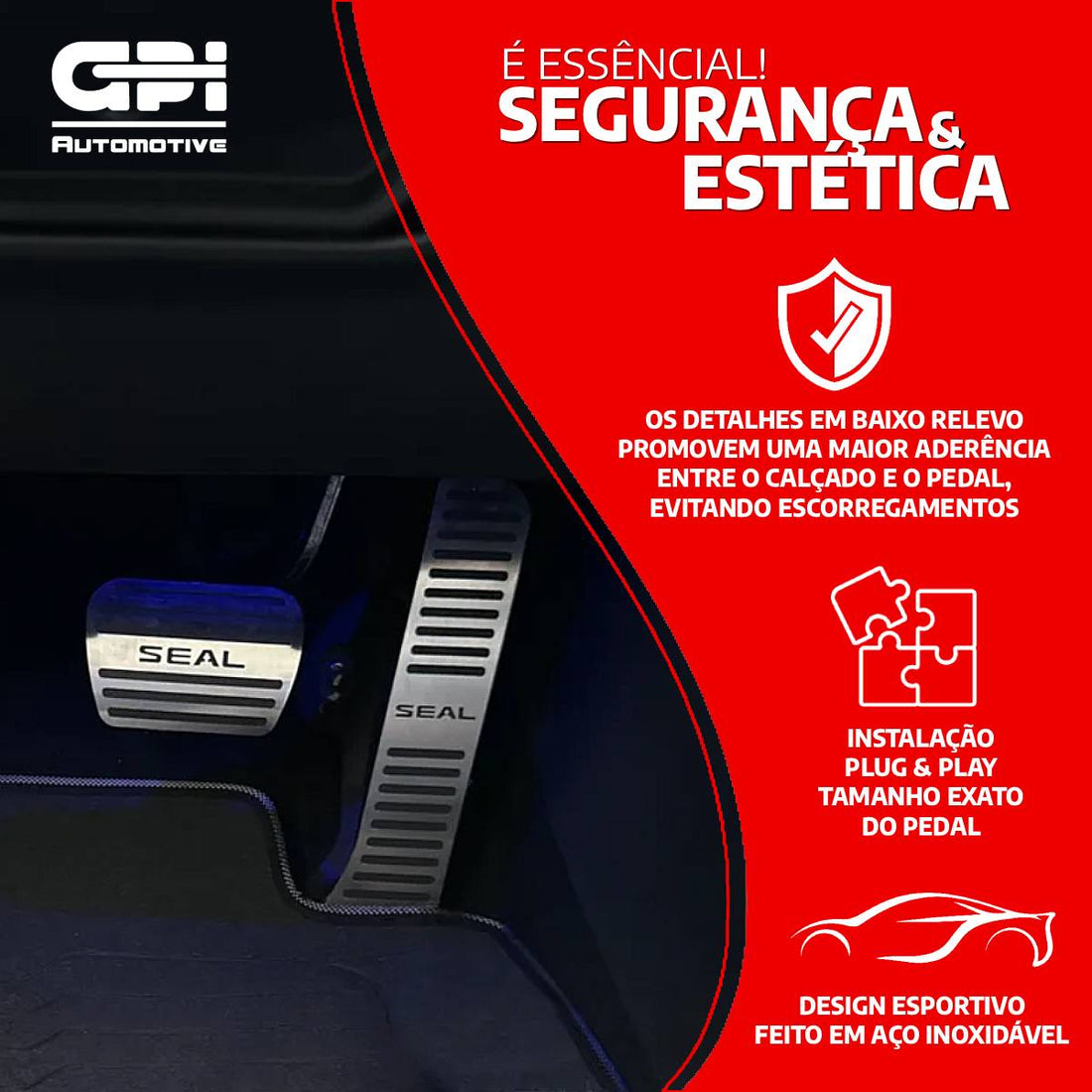 Pedaleira em Aço Inox Citroën C3 2022 em Diante Manual Urban