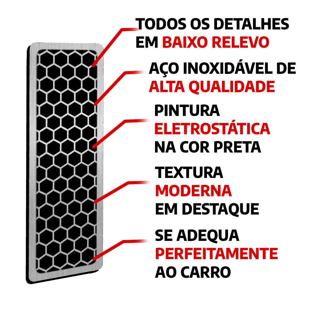 Descanso de pé em aço inox Volkswagen Urban - Jetta 2011/2018