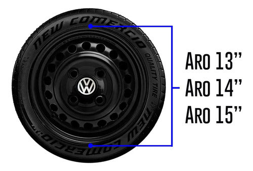 Kit Calotinhas new black Volkswagen Aro 13, 14 e 15