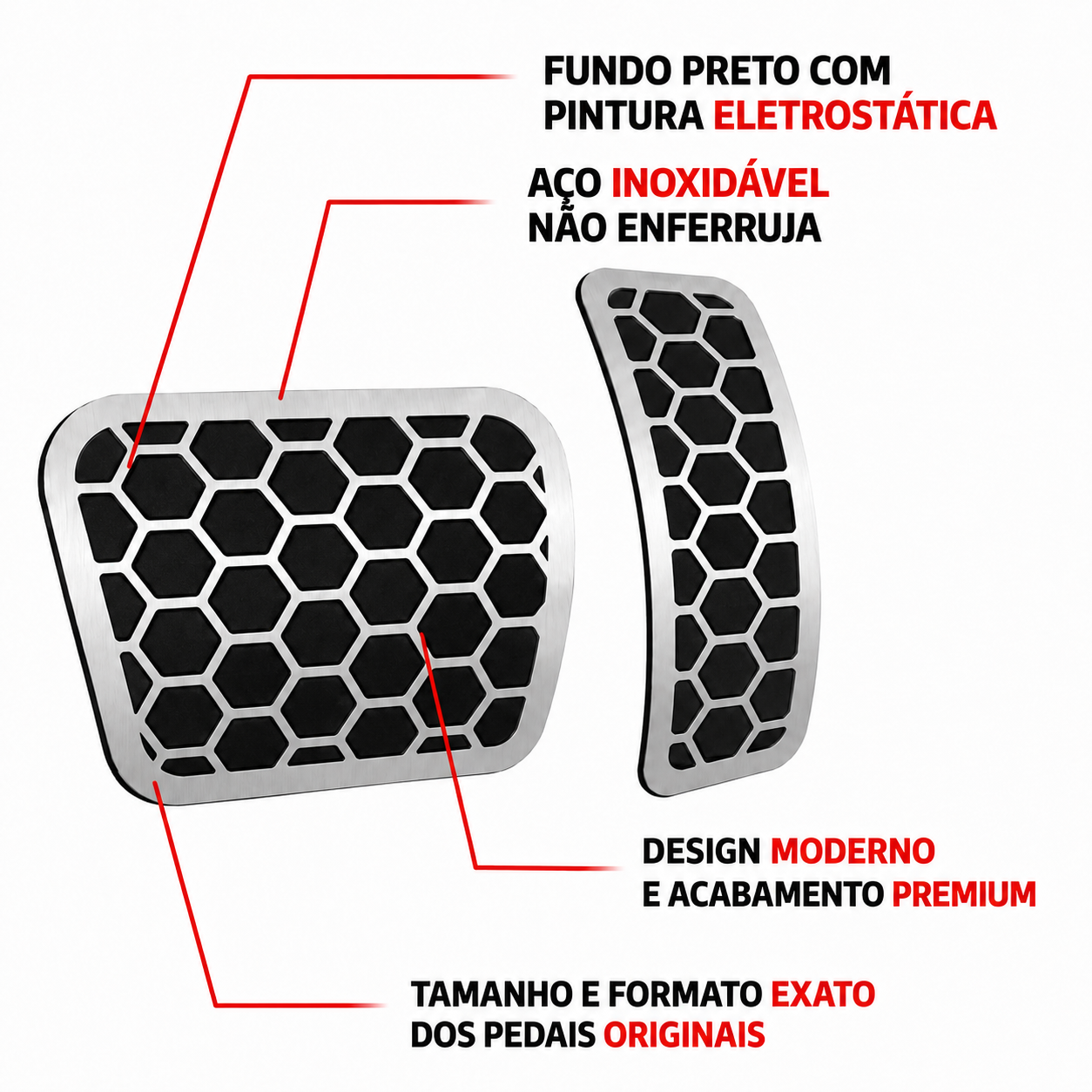 Pedaleira em Aço Inox BYD Yuan Automática Urban