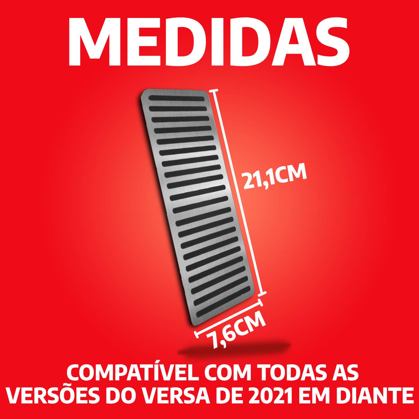 Descanso Soleira E Pedaleira Mt Liso Nissan Versa 2021 Em Diante - 4
