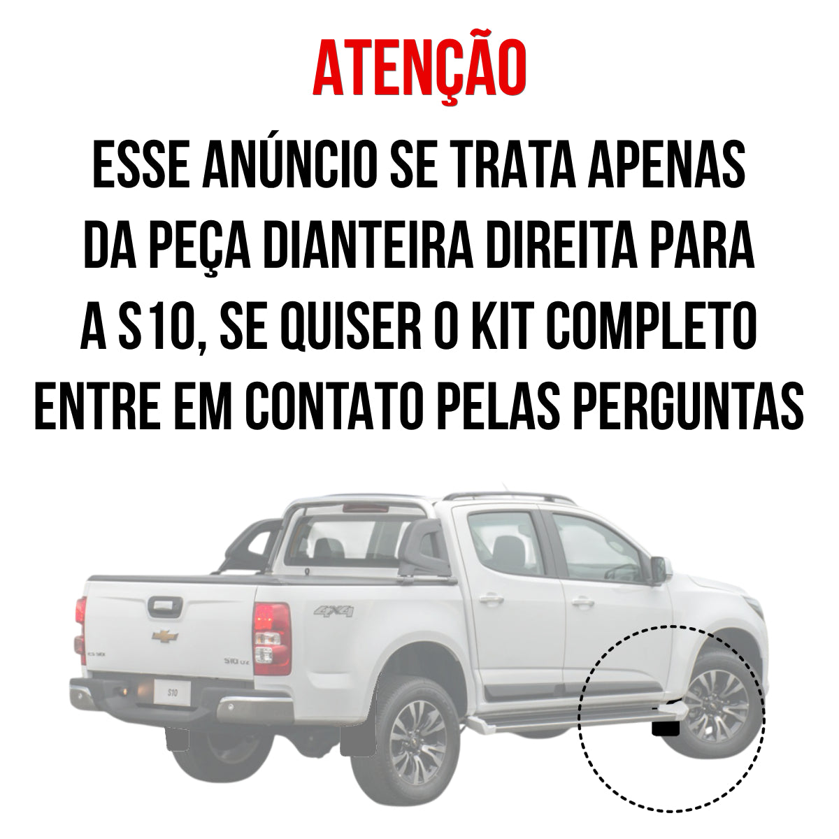 Apara Barro Dianteiro Direito Chevrolet S10