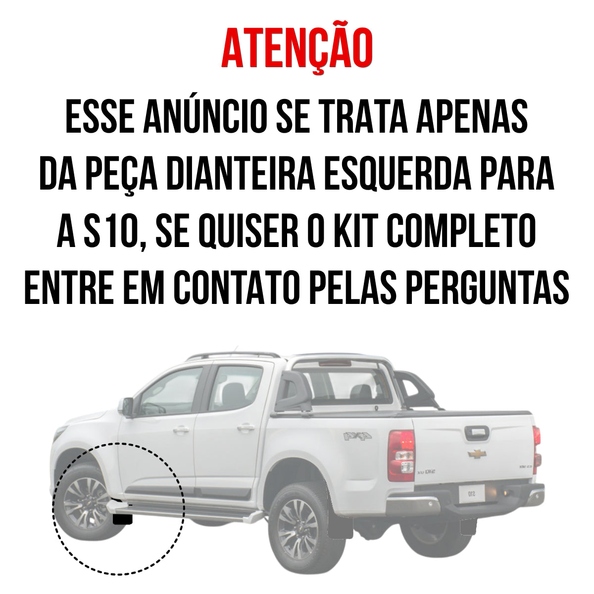 Apara Barro Dianteiro Esquerdo Chevrolet S10
