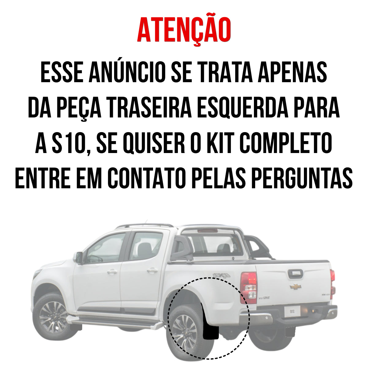 Apara Barro Traseiro Esquerdo Chevrolet S10