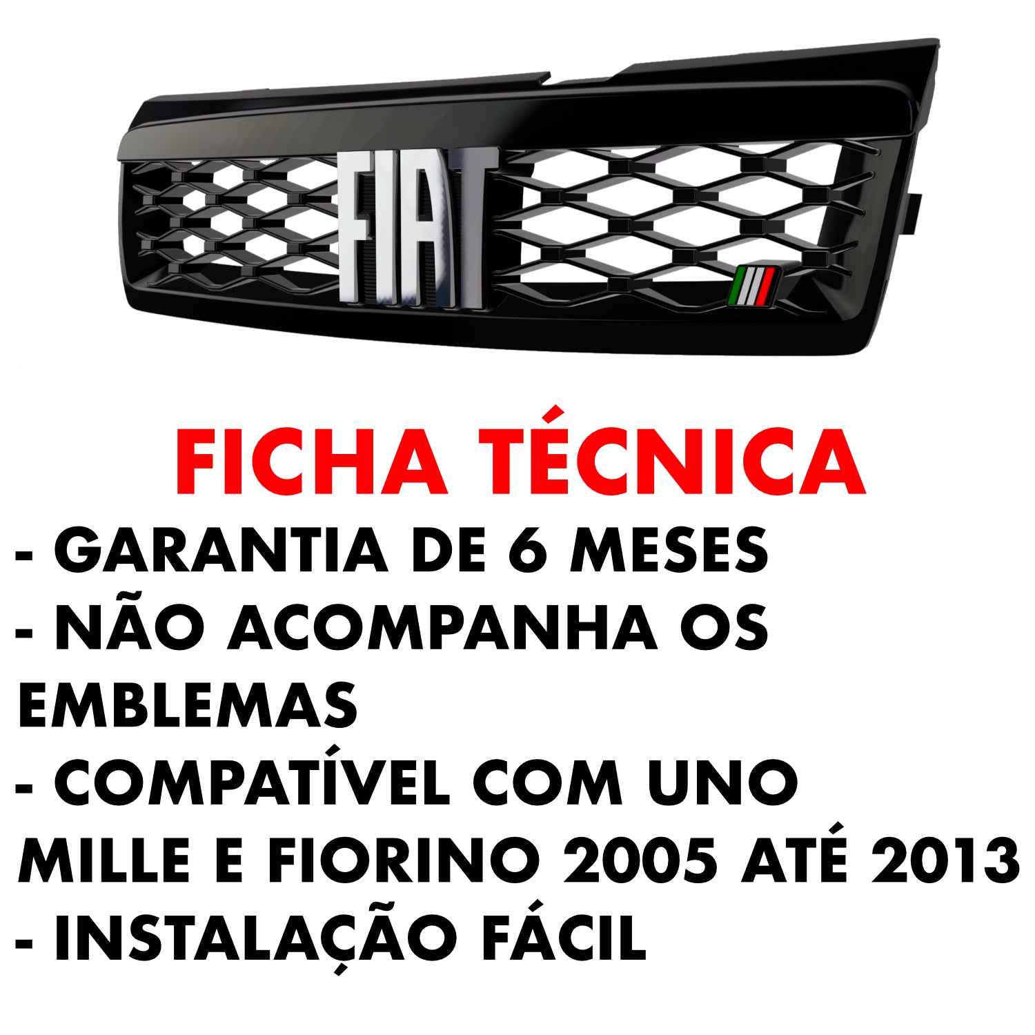 Kit completo para o Uno Millie 2005 A 2013