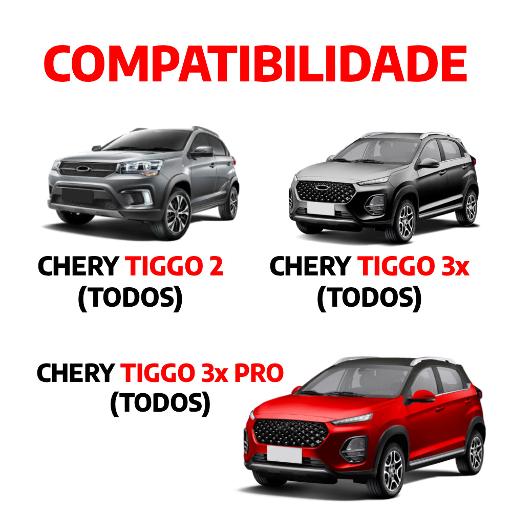 Descanso de Pé em Aço Inox Chery Tiggo 2 / Tiggo 3X / Tiggo 3X Pro Urban