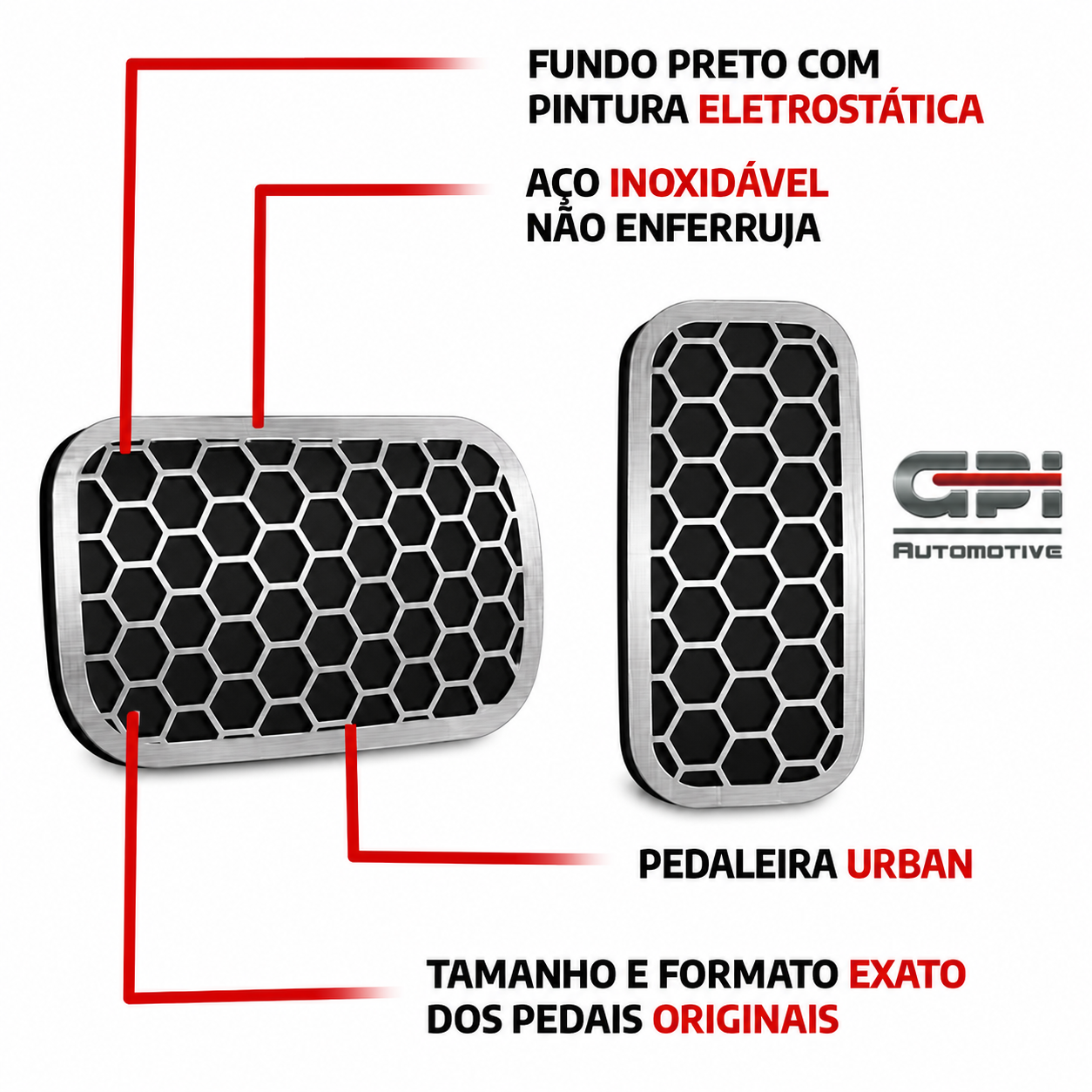 Pedaleira em aço inox Toyota Corolla Hilux Sw4 Urban AT Todos os anos
