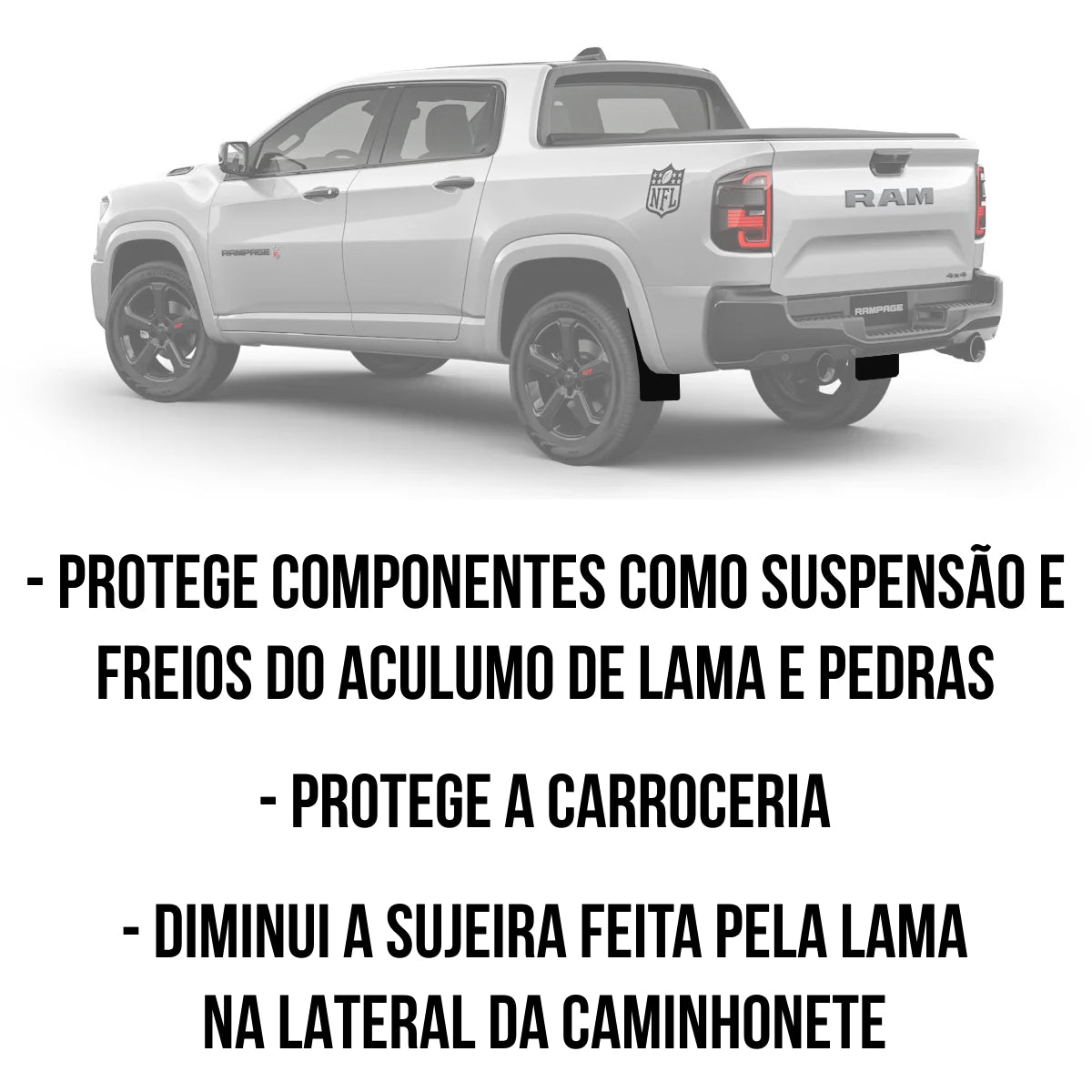 Par Traseiro Apara Barro Dodge Rampage
