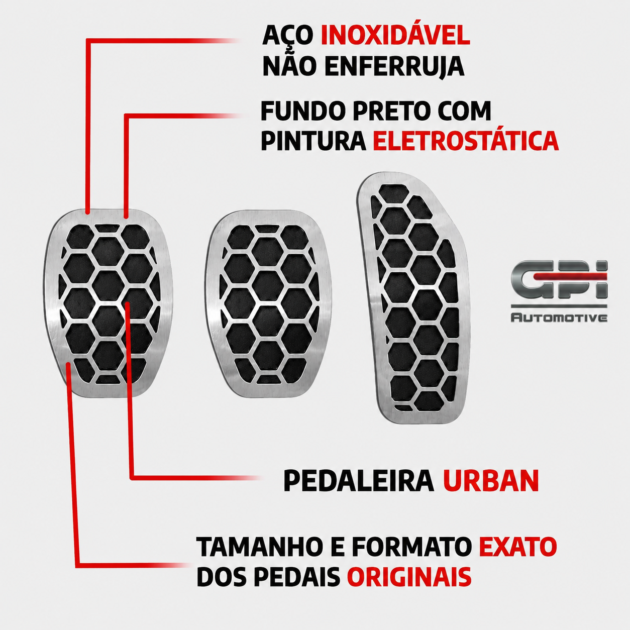 Pedaleira em aço inox Renault Duster (2021 ...) Urban MT Todos os anos