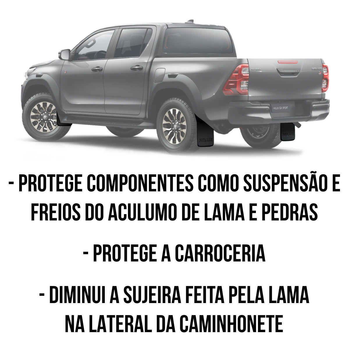 Par Traseiro de Apara Barro Lameira Toyota Hilux