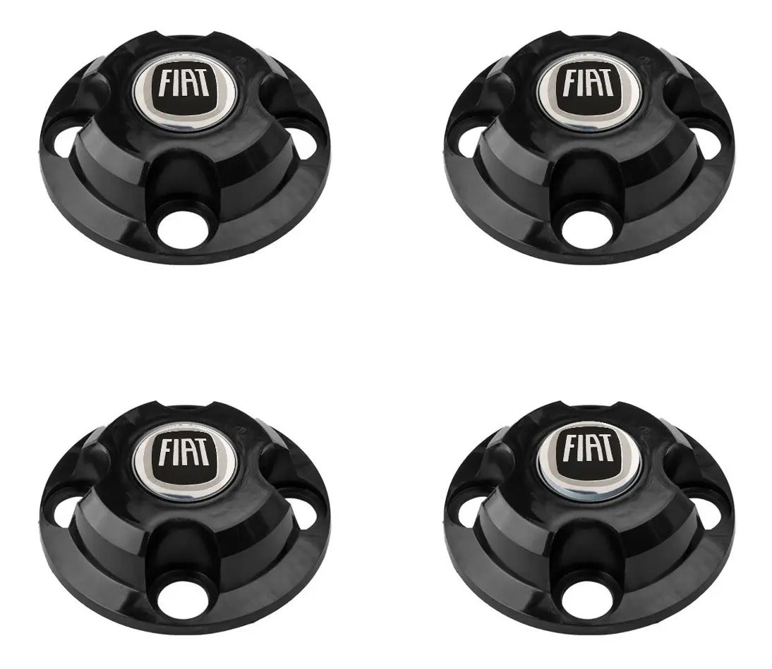 Kit Calotinhas new black Fiat Aro 13, 14 e 15 - Emblema Preto