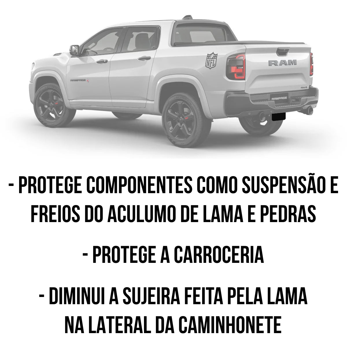 Apara Barro Traseiro Direito Dodge Rampage