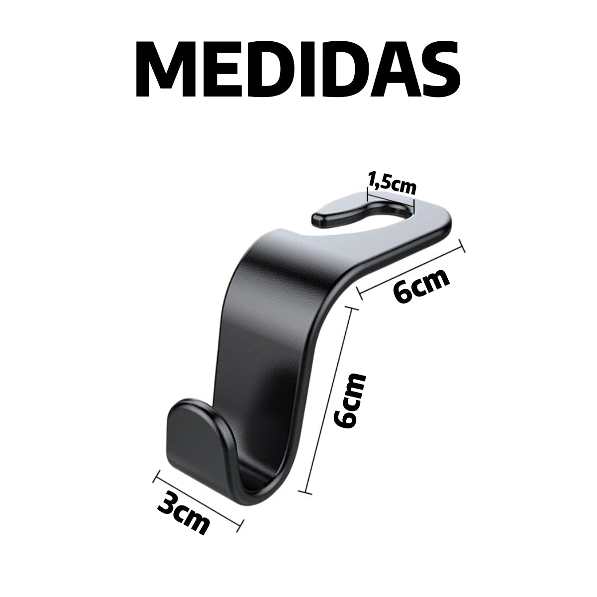 Kit Ganchos Automotivo Pendurar Bolsa