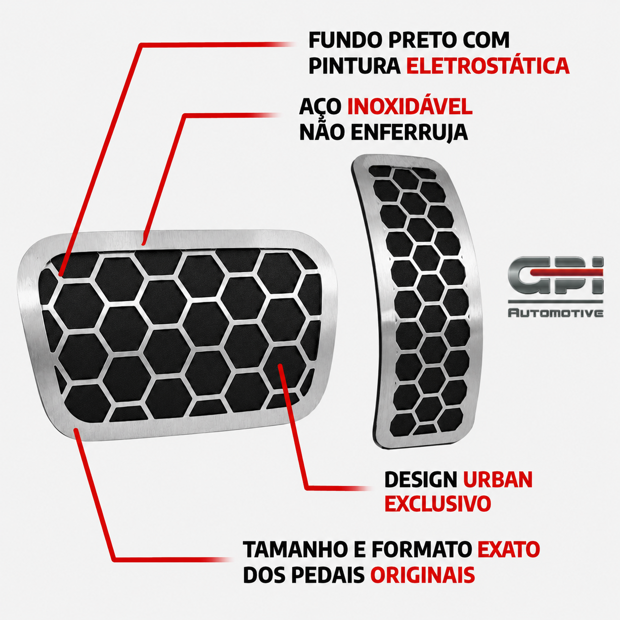 Pedaleira em aço inox Chevrolet Tracker Onix Urban AT 2020 em diante