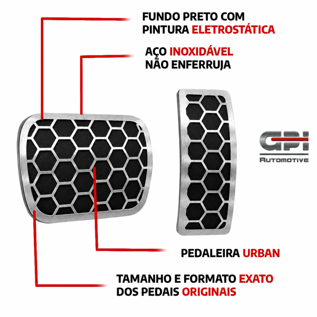 Pedaleira Volkswagen Polo / Nivus / Virtus / T-Cross / Jetta / Tiguan / Golf Urban